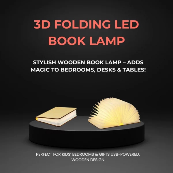 📖✨ 3D Folding LED Book Lamp 🌈💡