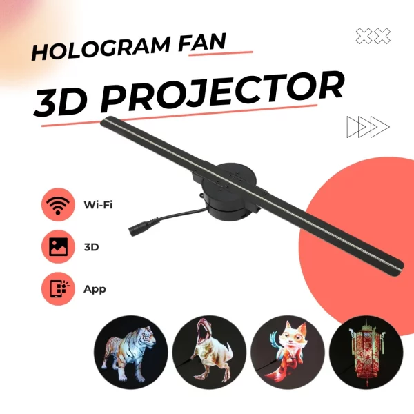 ✨ 16.5″ 3D Hologram Fan Projector
