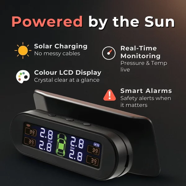 🛞🌟 Solar TPMS Car Tyre Pressure Monitor 🚗🔆 - Image 9