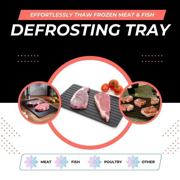 ❄️🍴 Quick Thaw Defrosting Tray