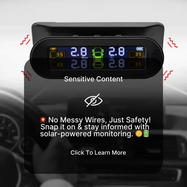 🛞🌟 Solar TPMS Car Tyre Pressure Monitor 🚗🔆 - Image 12