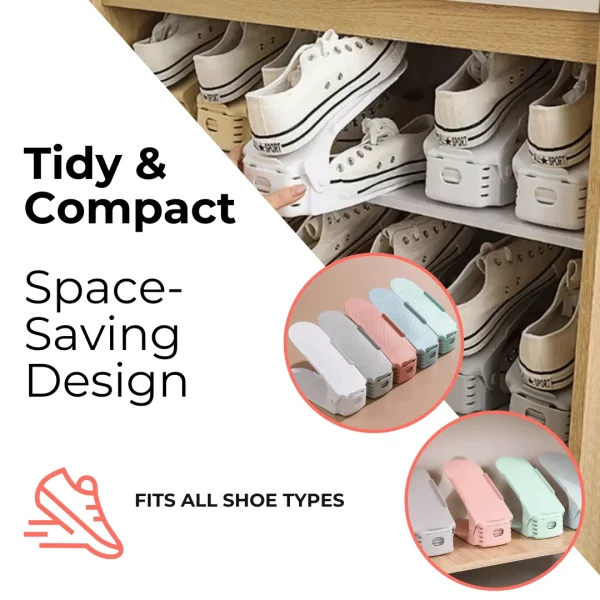 ✨ Adjustable Double-Layer Shoe Rack