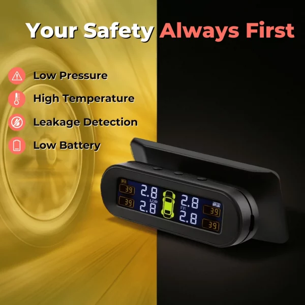 🛞🌟 Solar TPMS Car Tyre Pressure Monitor 🚗🔆 - Image 7
