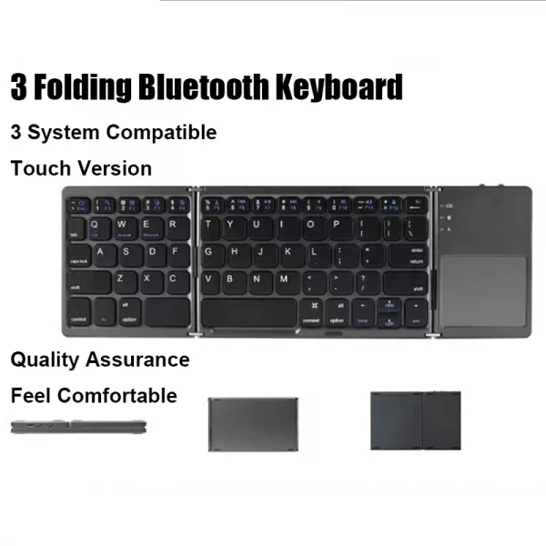 🌟 Wireless Foldable Bluetooth Keyboard 🌟 📱💻 With Touchpad - Image 8
