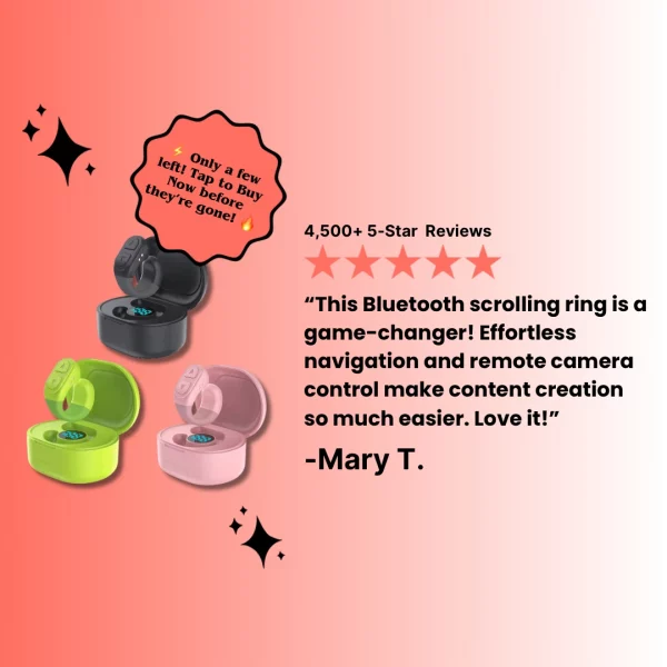 📱 Bluetooth 5.0 Scrolling Ring & Camera Remote - Image 9