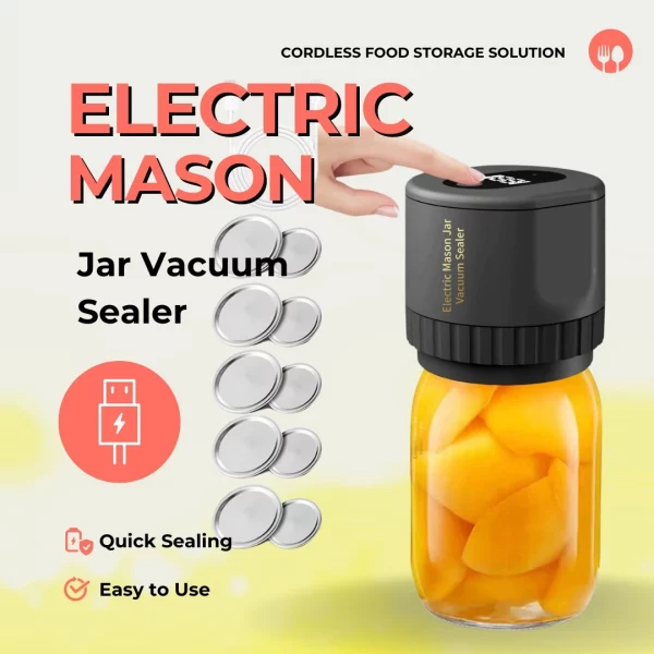 🔋 Electric Mason Jar Vacuum Sealer
