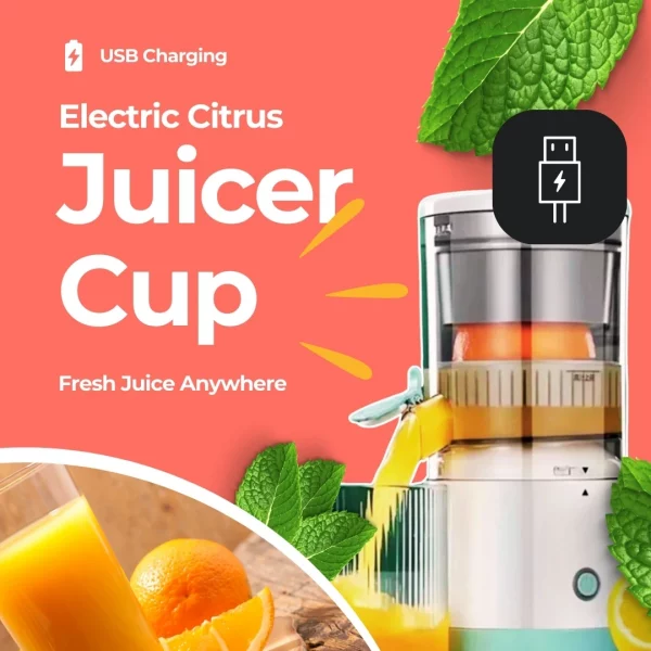 🍊 Electric Citrus Juicer Cup
