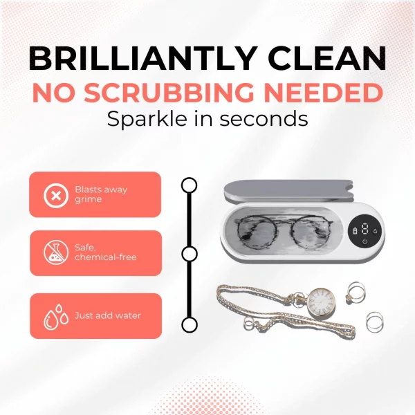 💍👓 Clean Pod – Portable Ultrasonic Cleaning Machine (450ml)