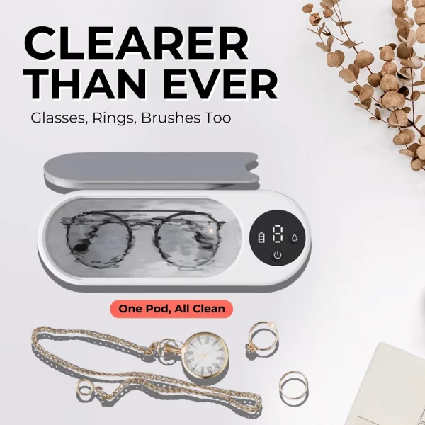 💍👓 Clean Pod – Portable Ultrasonic Cleaning Machine (450ml) - Image 9
