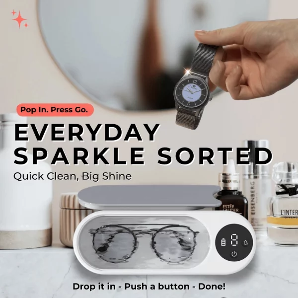 💍👓 Clean Pod – Portable Ultrasonic Cleaning Machine (450ml) - Image 12