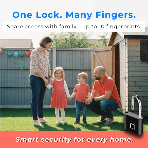 🔒🔋  Smart Fingerprint Padlock – USB Rechargeable & Mini Size - Image 3