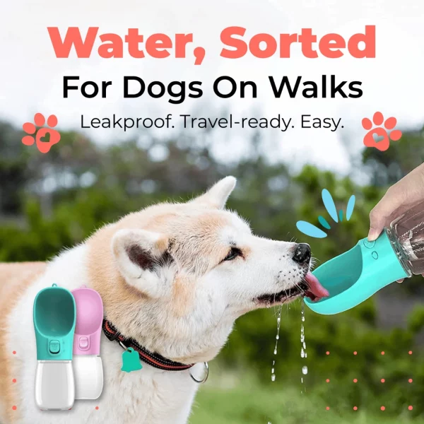 🐾💦  Portable Pet Water Bottle – Leakproof & Travel-Friendly