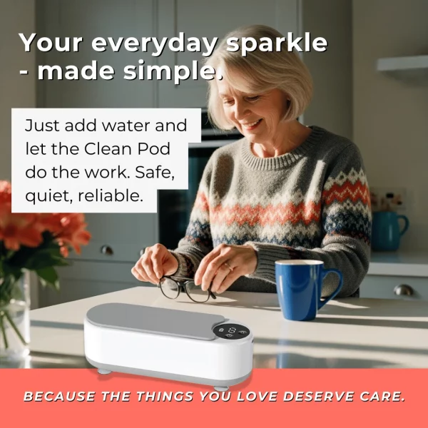 💍👓 Clean Pod – Portable Ultrasonic Cleaning Machine (450ml) - Image 3